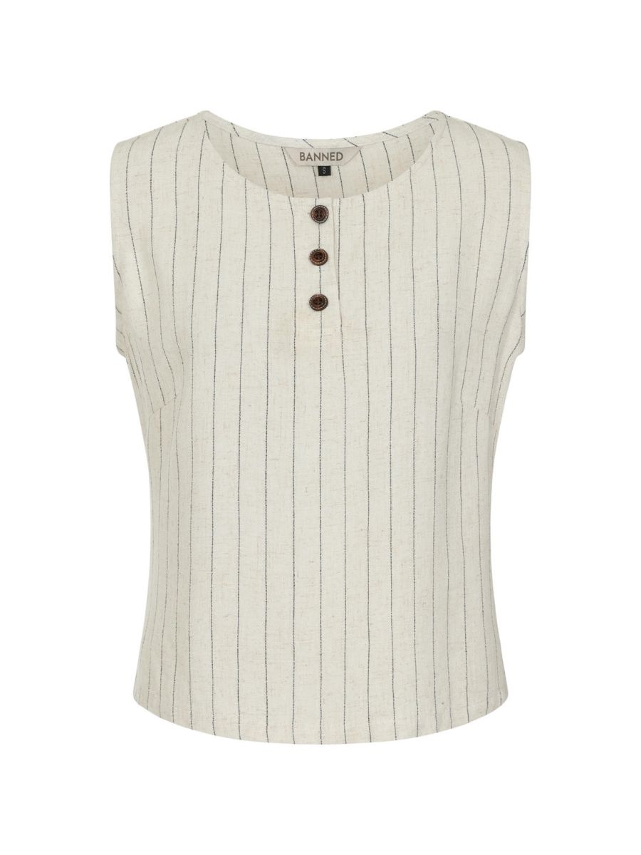 NORMA LINEN FEEL TOP Beige
