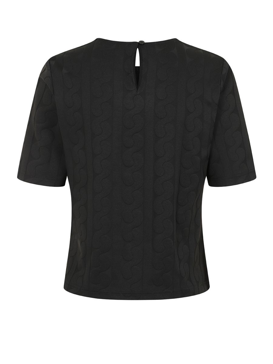MAISE SEA WAVES TOP Black