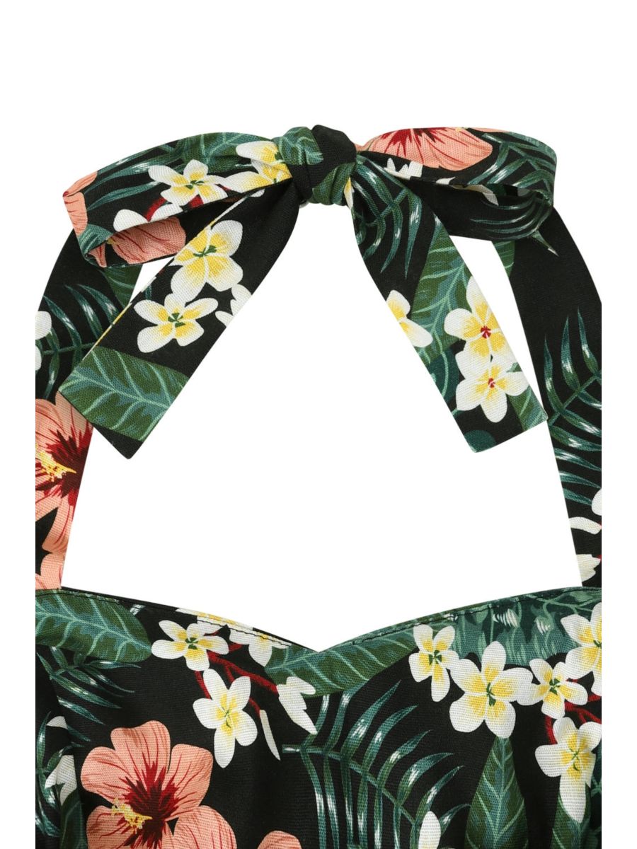 Harper tropical tiare crop top Green