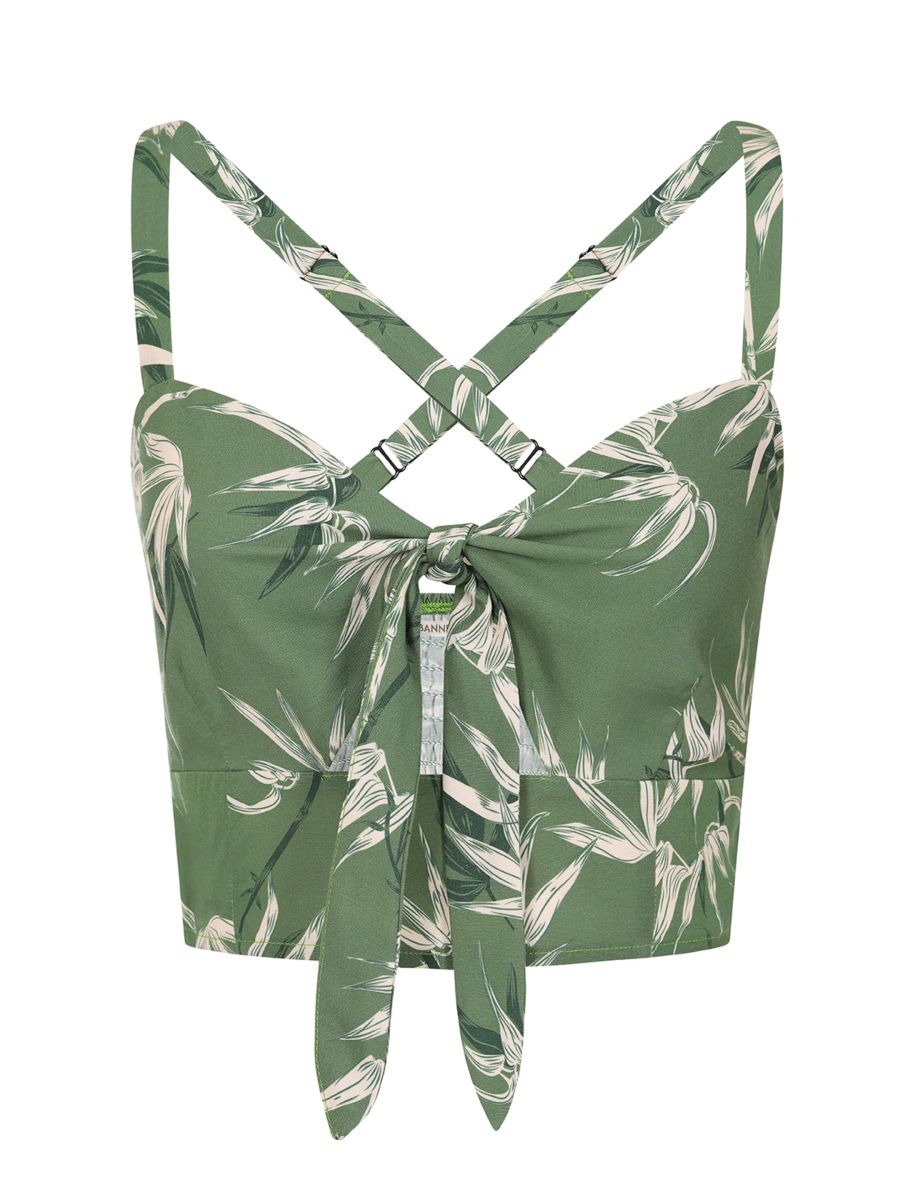 Aurora bamboo crop top Green