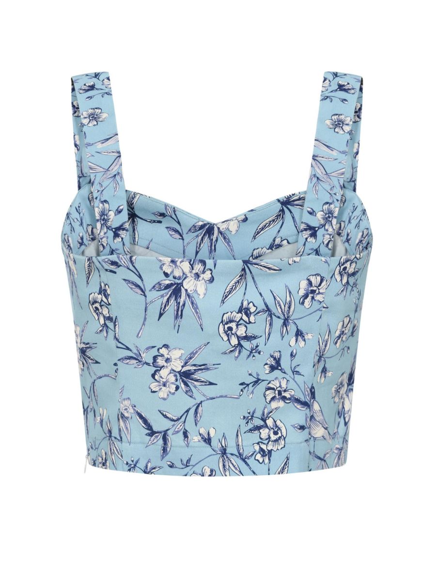 Maisie toile top Light Blue