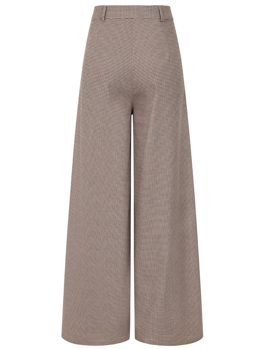 Eliza houndstooth trousers Brown