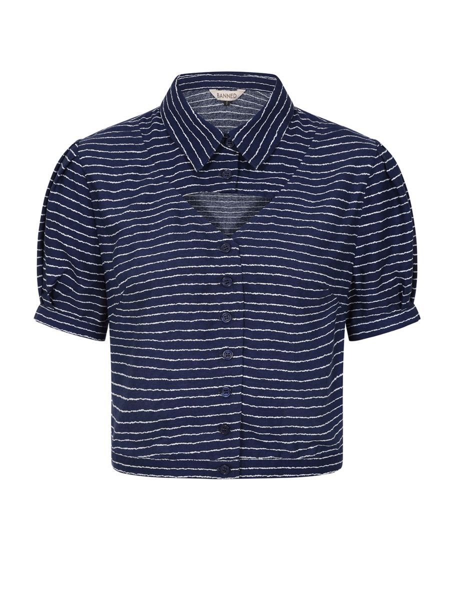 PEGGY BLOUSE Navy