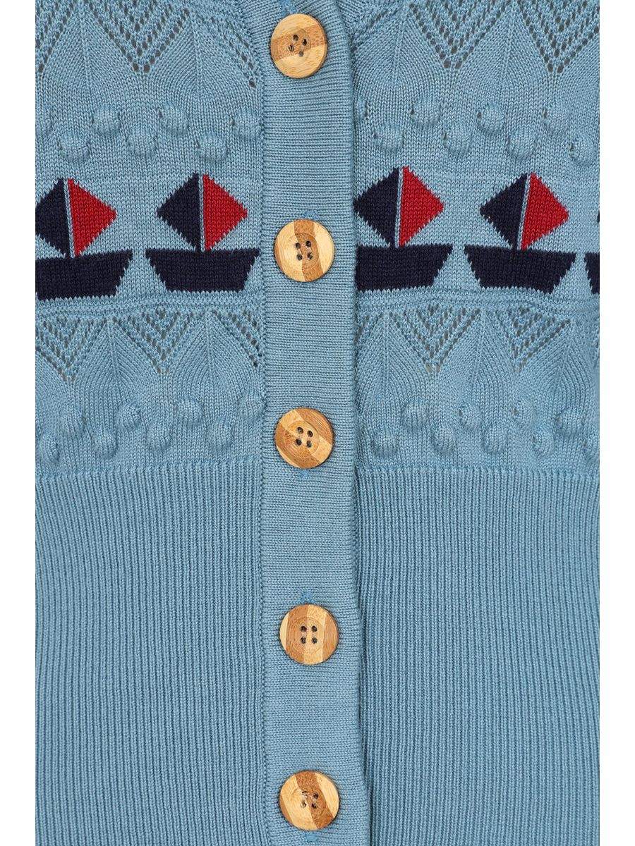 KITTY SAIL CARDIGAN Light Blue