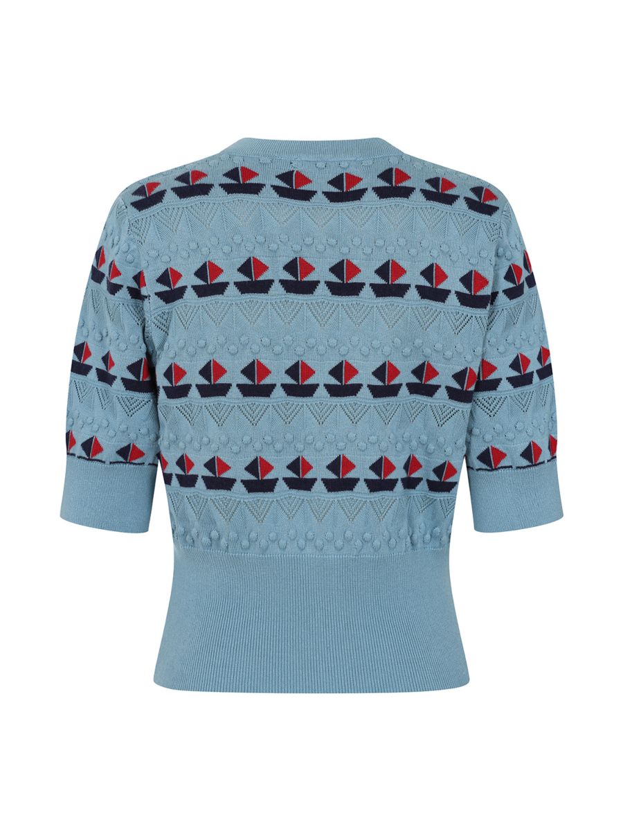 KITTY SAIL CARDIGAN Light Blue