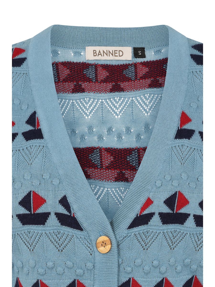 KITTY SAIL CARDIGAN Light Blue