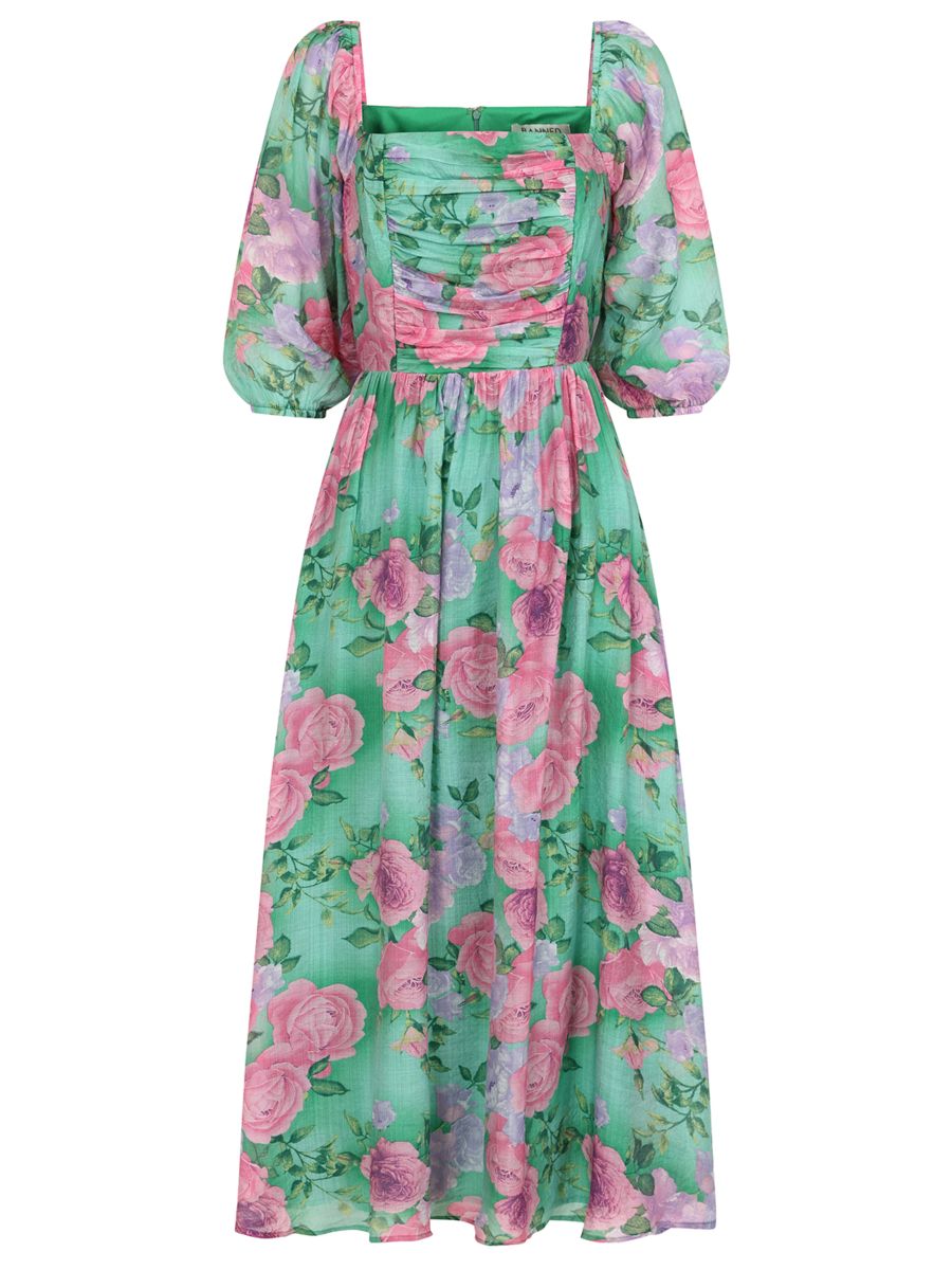 SANDY FLOWER DRESS Green