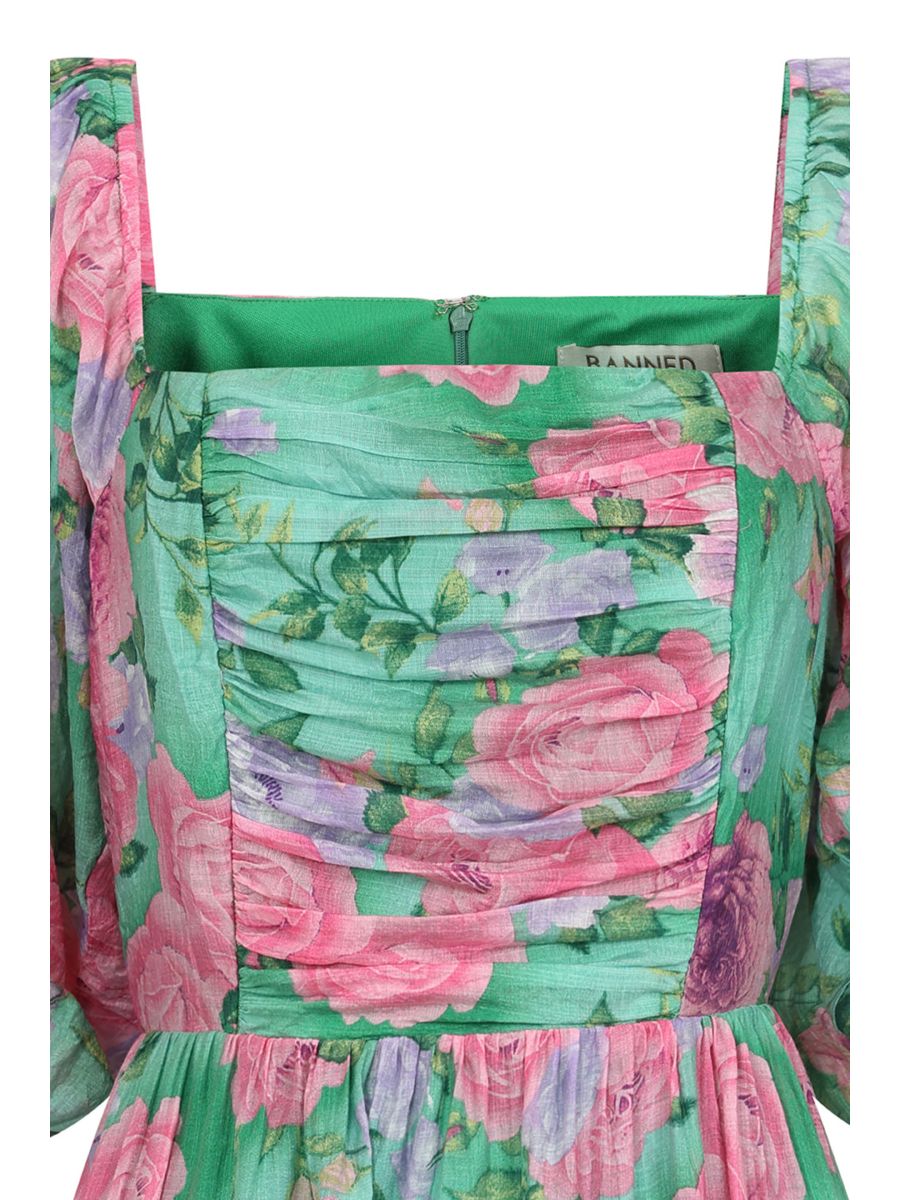 SANDY FLOWER DRESS Green