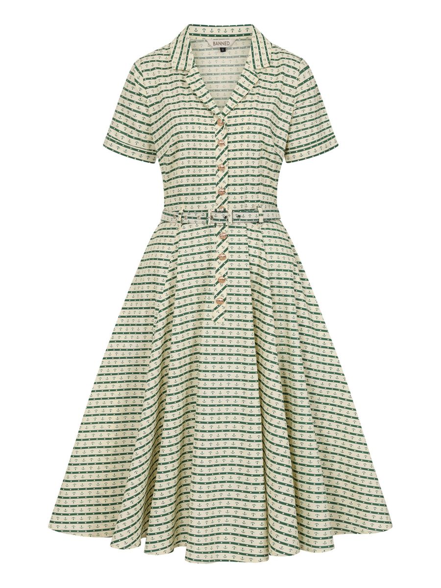 BELLA ANCHOR AHEAD DRESS Green