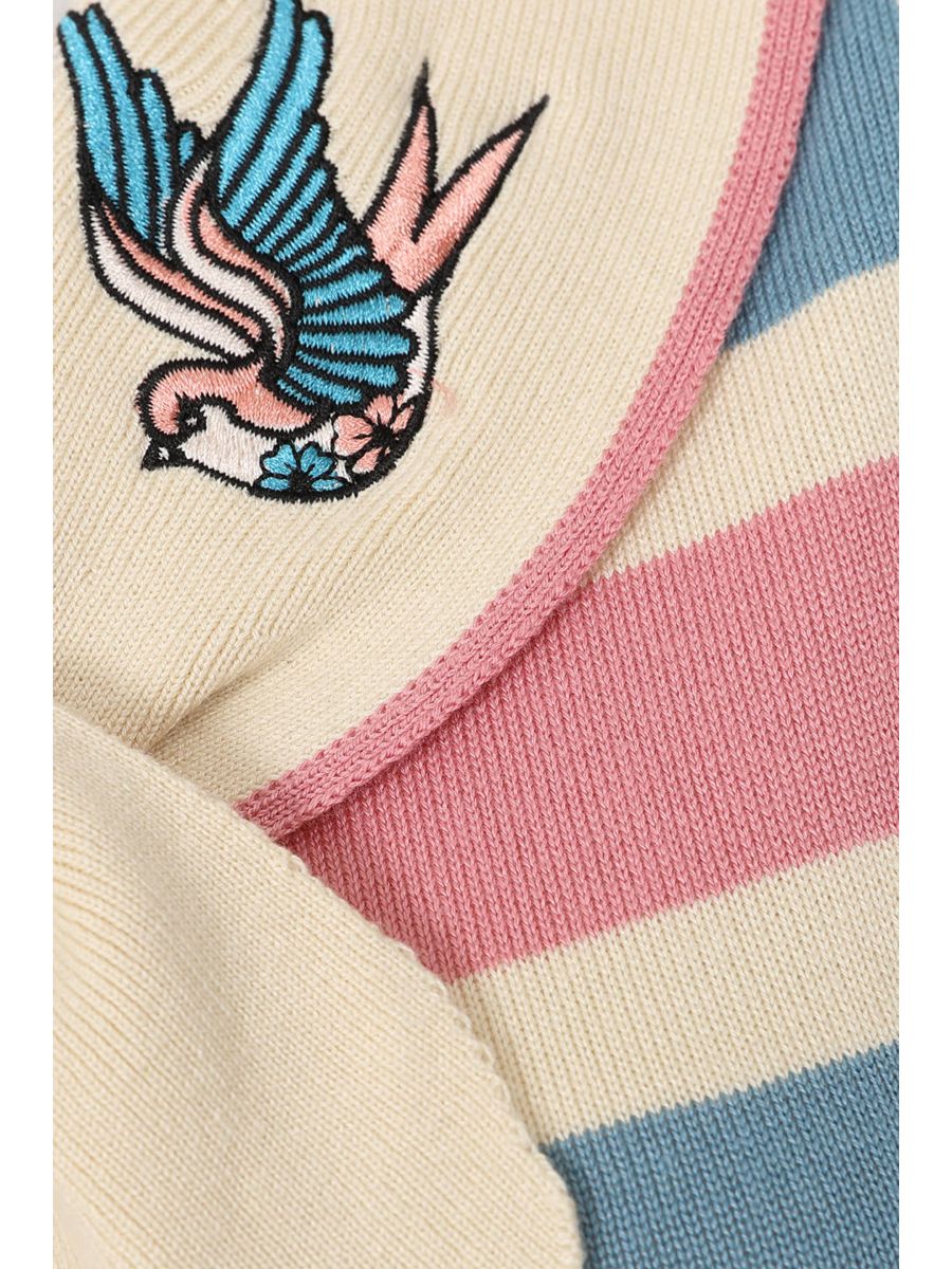 ZELDA SWALLOW STRIPED JUMPER Cream