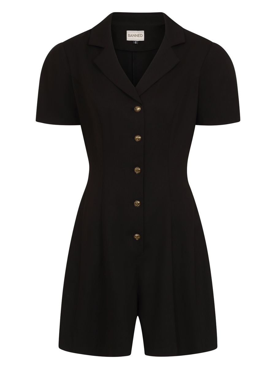 Banned Retro playsuit Black