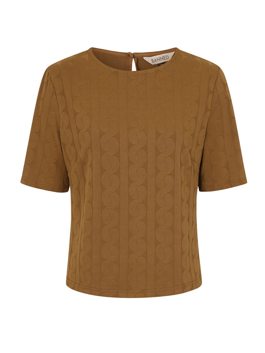MAISE SEA WAVES TOP Brown