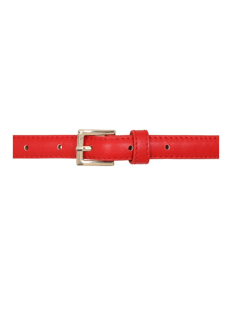 BANNED Kate Belt   Classic Retro Slim Belt with Buckle Closure Red