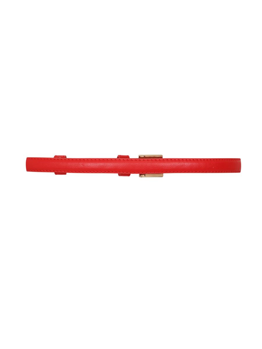 BANNED Kate Belt   Classic Retro Slim Belt with Buckle Closure Red