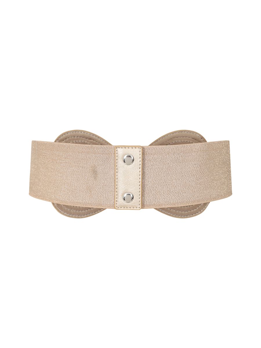 BANNED Heartbeat Elastic Belt   Retro and Rockabilly Heart Elasticated Belt Gold