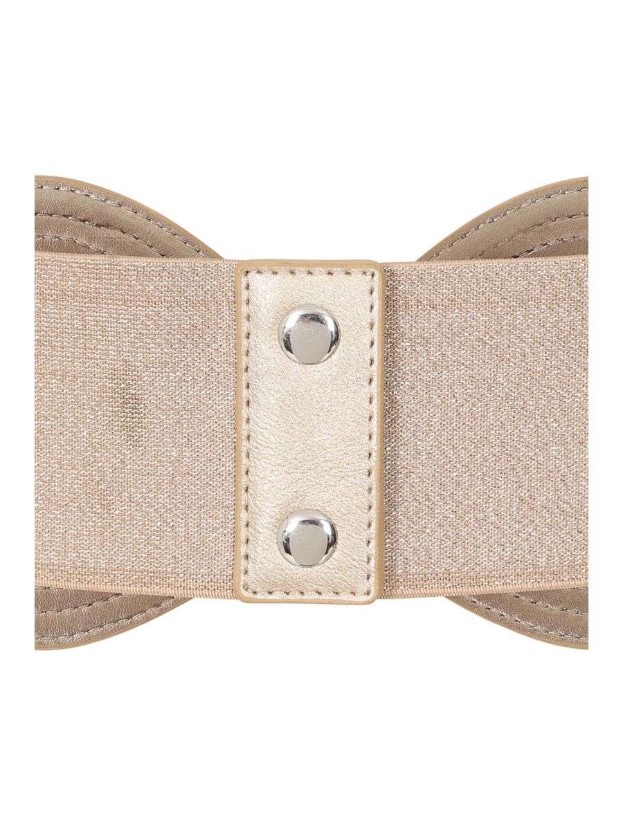 BANNED Heartbeat Elastic Belt   Retro and Rockabilly Heart Elasticated Belt Gold