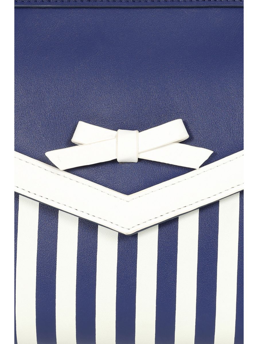BANNED Ravello Nautical Stripe Handbag | 1940s-Inspired Maritime Style-Navy-One Size