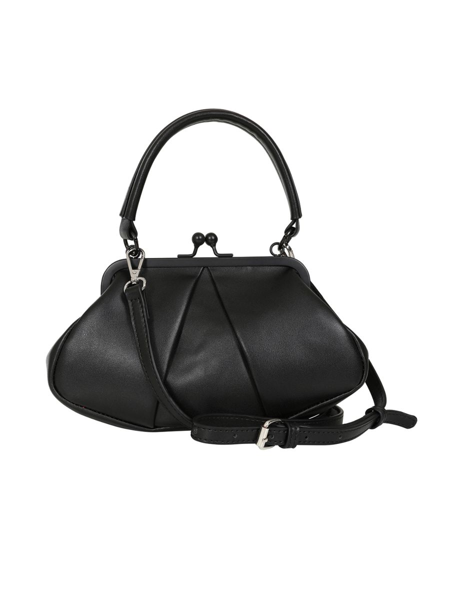 BANNED Shirley Trapeze Handbag | 1940s-Inspired Vintage Style-Black-One Size