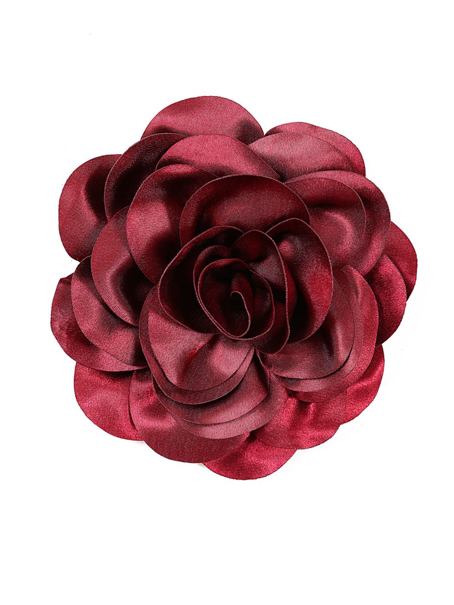 Burgundy ROMANTIC BLOOM BROOCH
