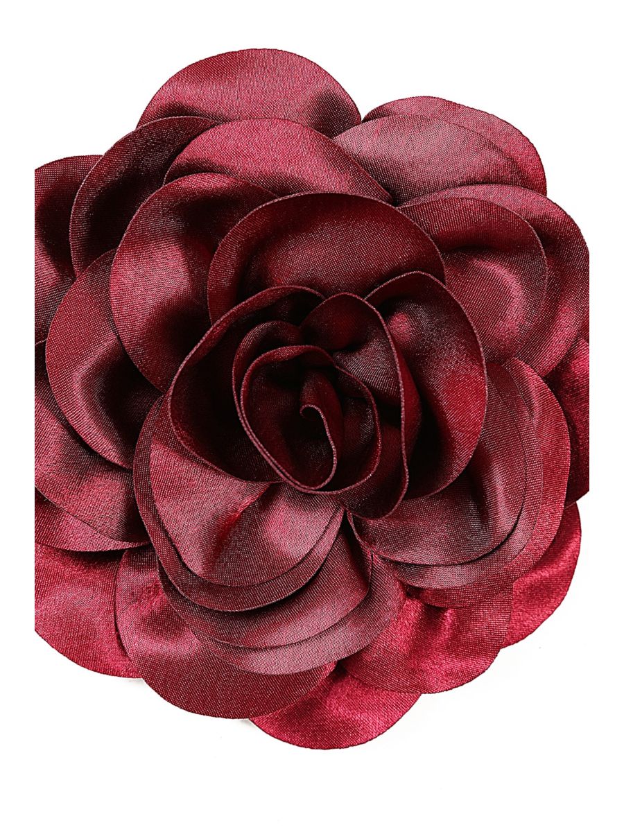 Burgundy ROMANTIC BLOOM BROOCH
