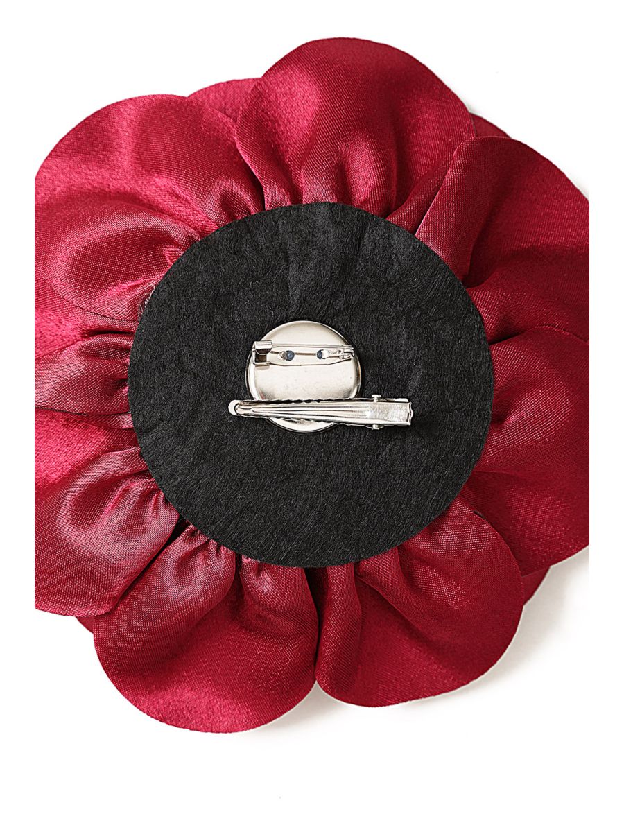 Burgundy ROMANTIC BLOOM BROOCH