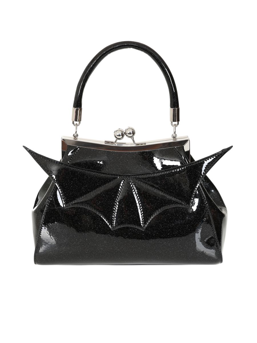 Black ELVIRA SHIMMER HANDBAG