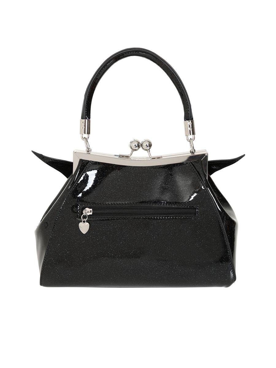 Black ELVIRA SHIMMER HANDBAG