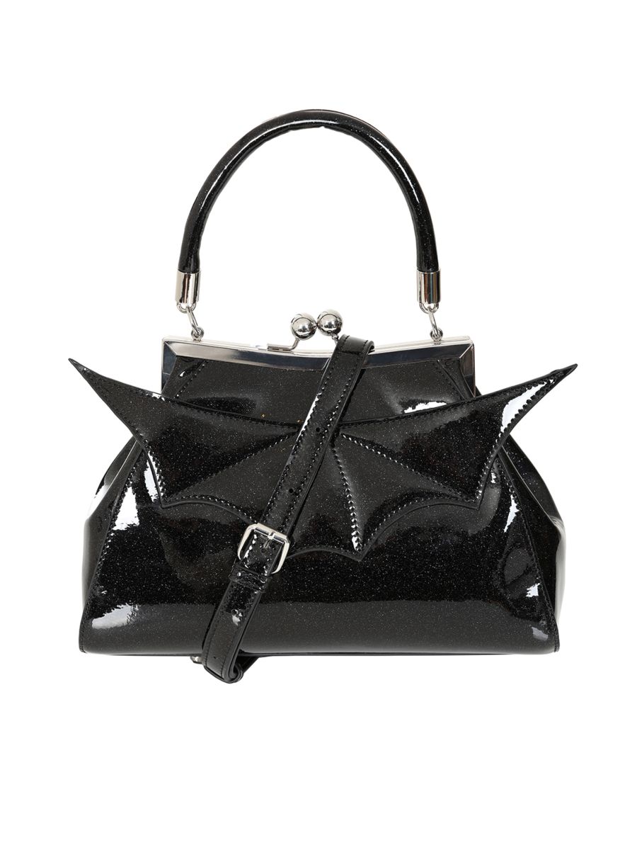 Black ELVIRA SHIMMER HANDBAG