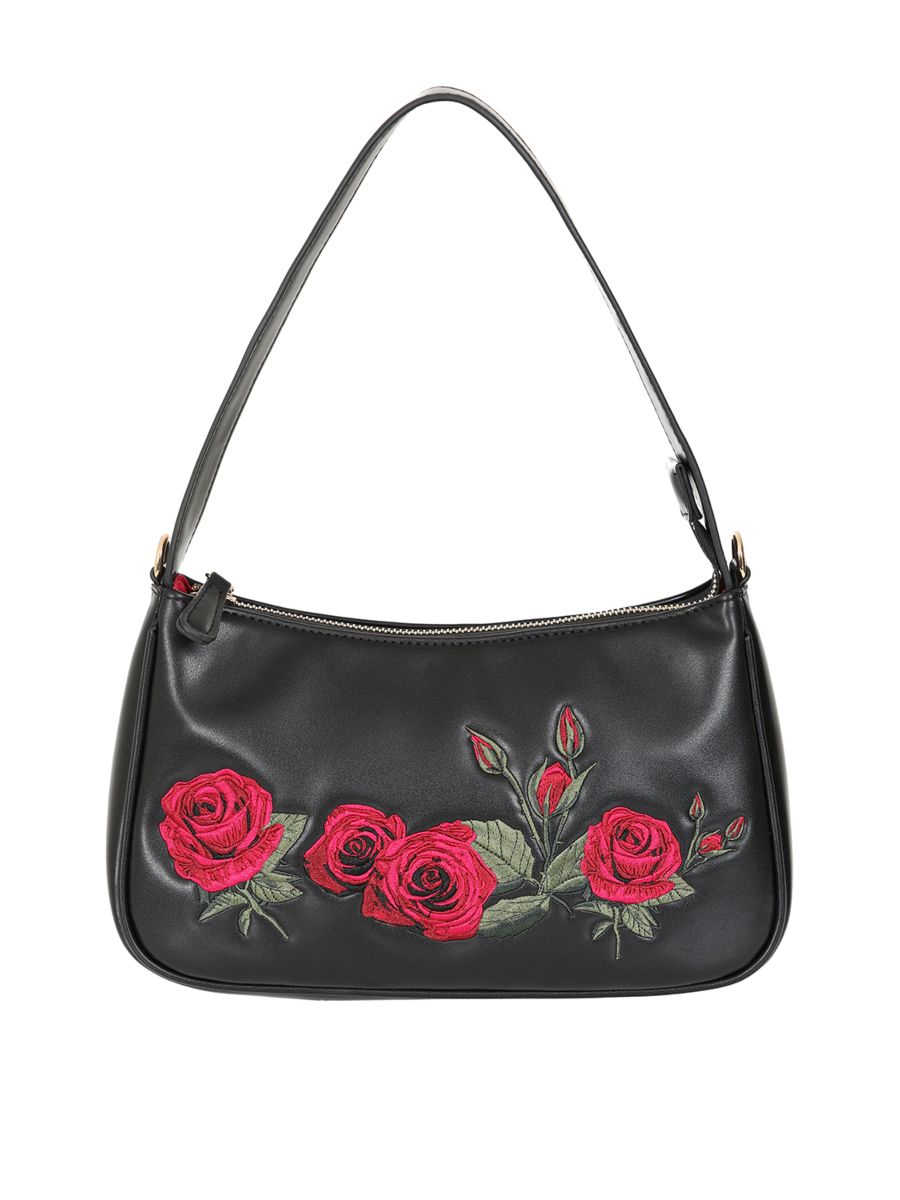 Black ROSE GARDEN HANDBAG