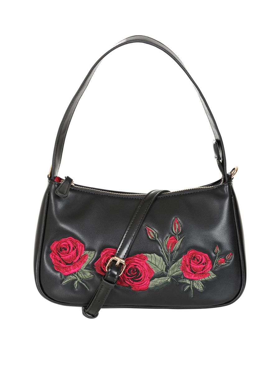 Black ROSE GARDEN HANDBAG