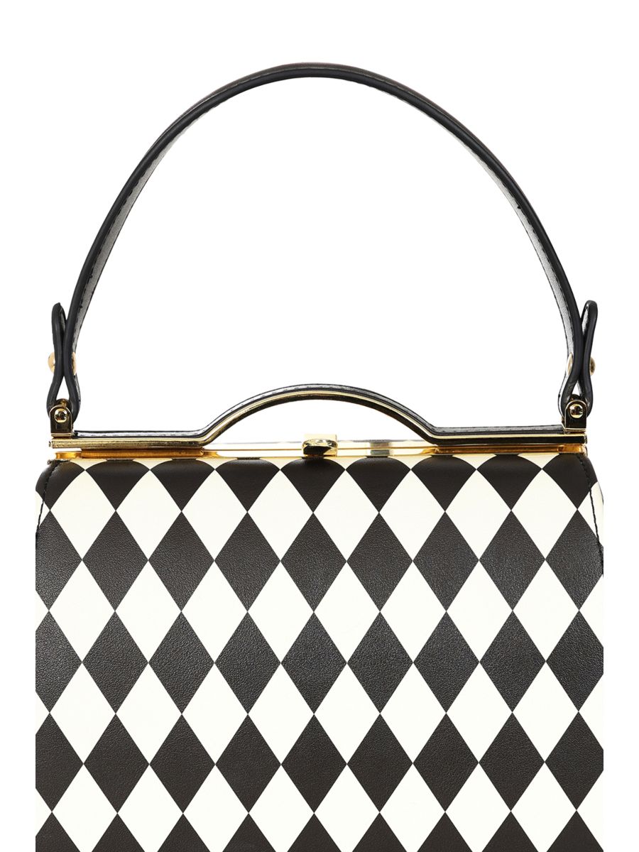 Black/White RHONA HARLEQUIN HANDBAG