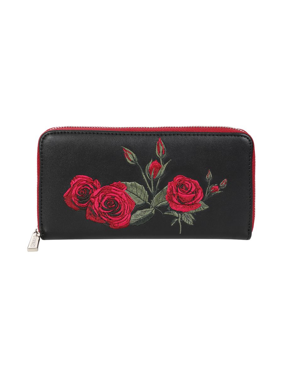 Black ROSE GARDEN PURSE