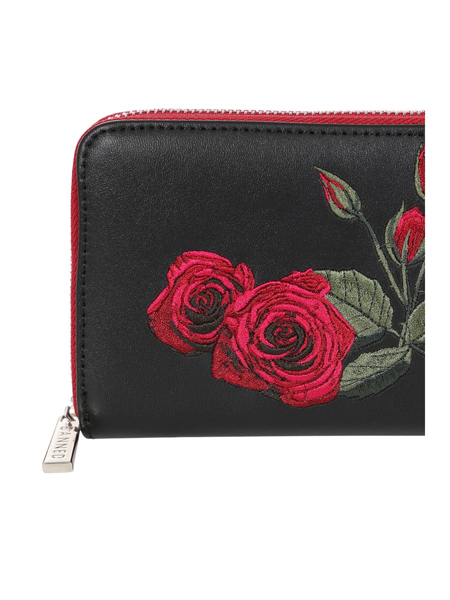 Black ROSE GARDEN PURSE