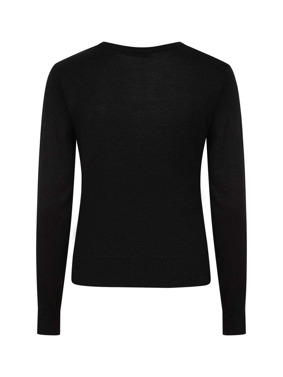 1950's Banned Retro Black Pearl Cardigan-Black