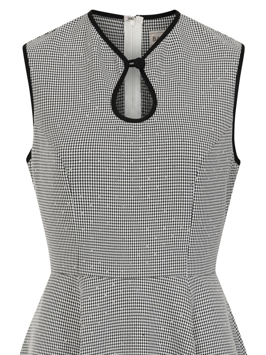 BANNED Retro Edith Vintage Houndstooth Dress with Pockets-Black