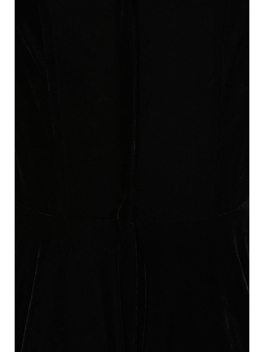 BANNED Retro Amalia Off-Shoulder Velvet Swing Dress-Black