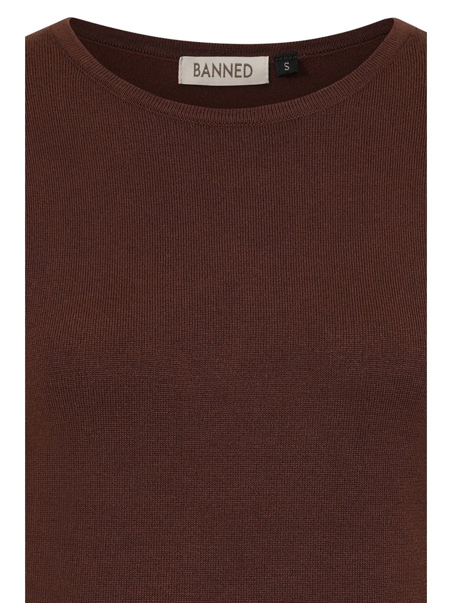1950's Banned Retro Grace jumper-Brown