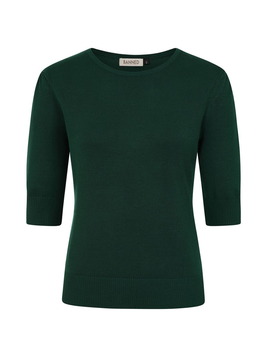 1950's Banned Retro Grace jumper-Green