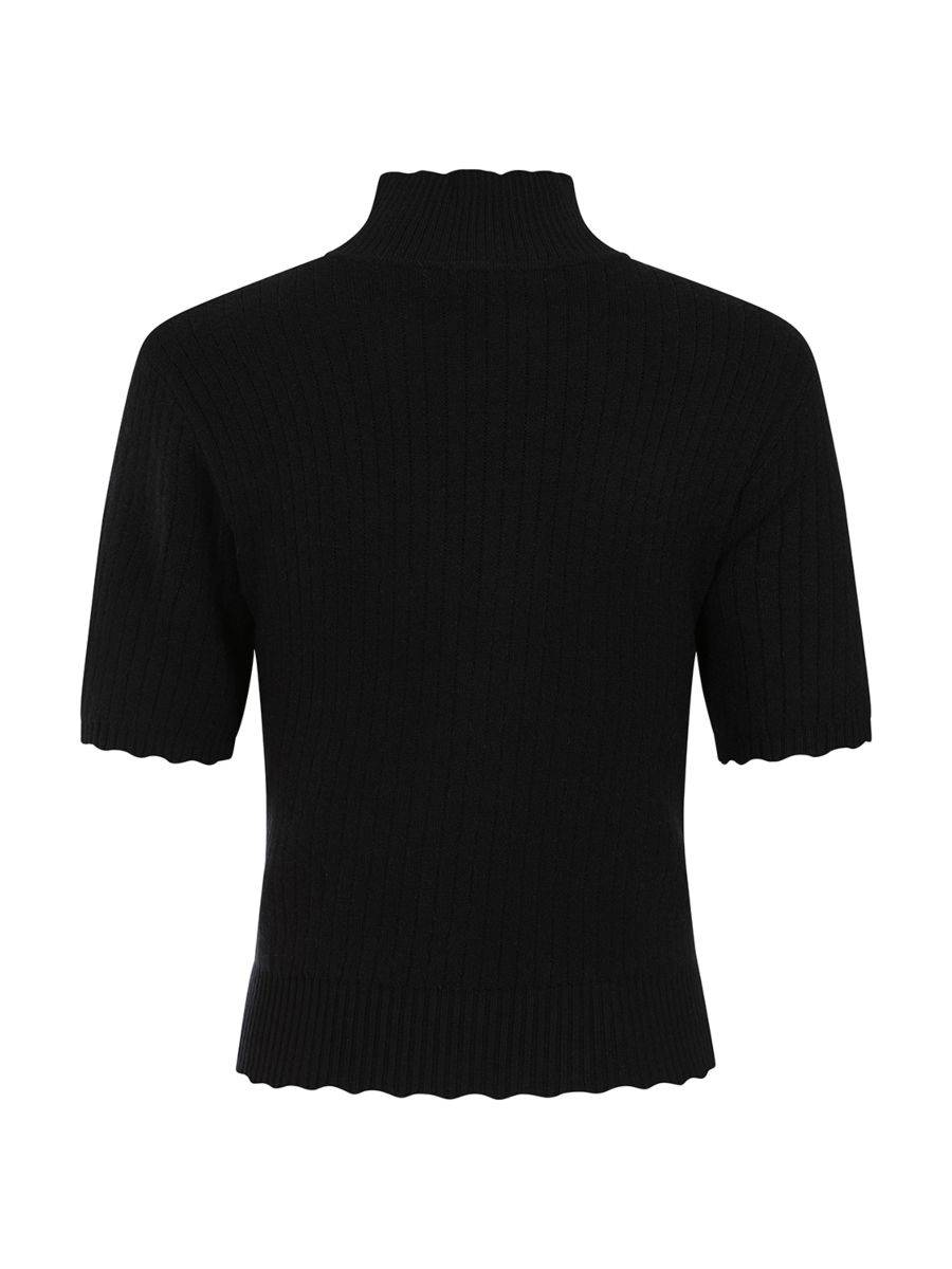 1950's Jane Sweet Scallop Banned Retro jumper-Black