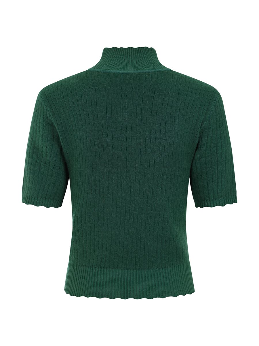 1950's Jane Sweet Scallop Banned Retro jumper-Green