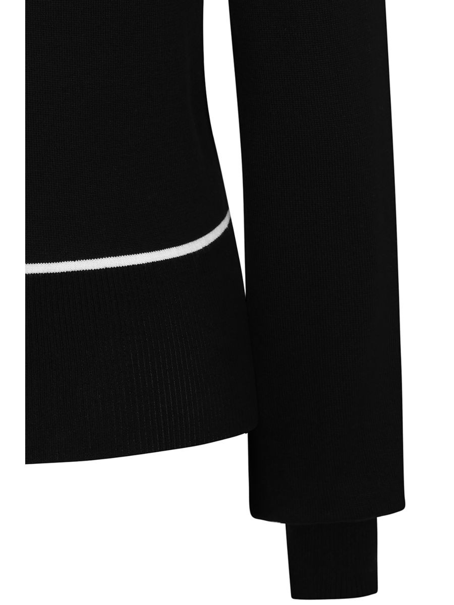 1950's Sally Tie Banned Retro Black Knit jumper-Black