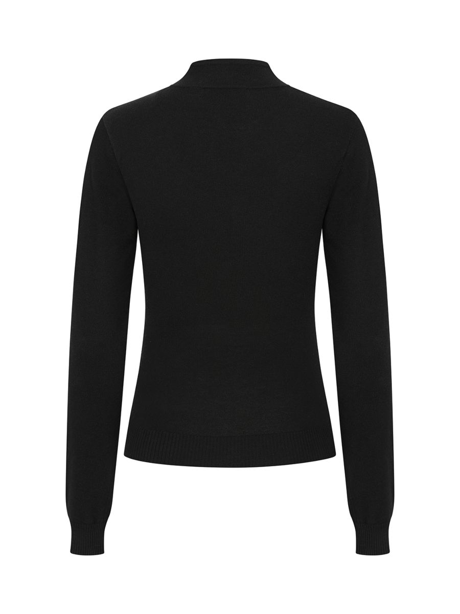 Banned's Mara High-Neck Teardrop Cutout Jumper -Black