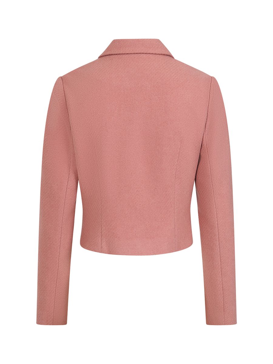 Banned Midge Bon Ton Crop Jacket - 60s Style Peter Pan Collar Jacket-Pink