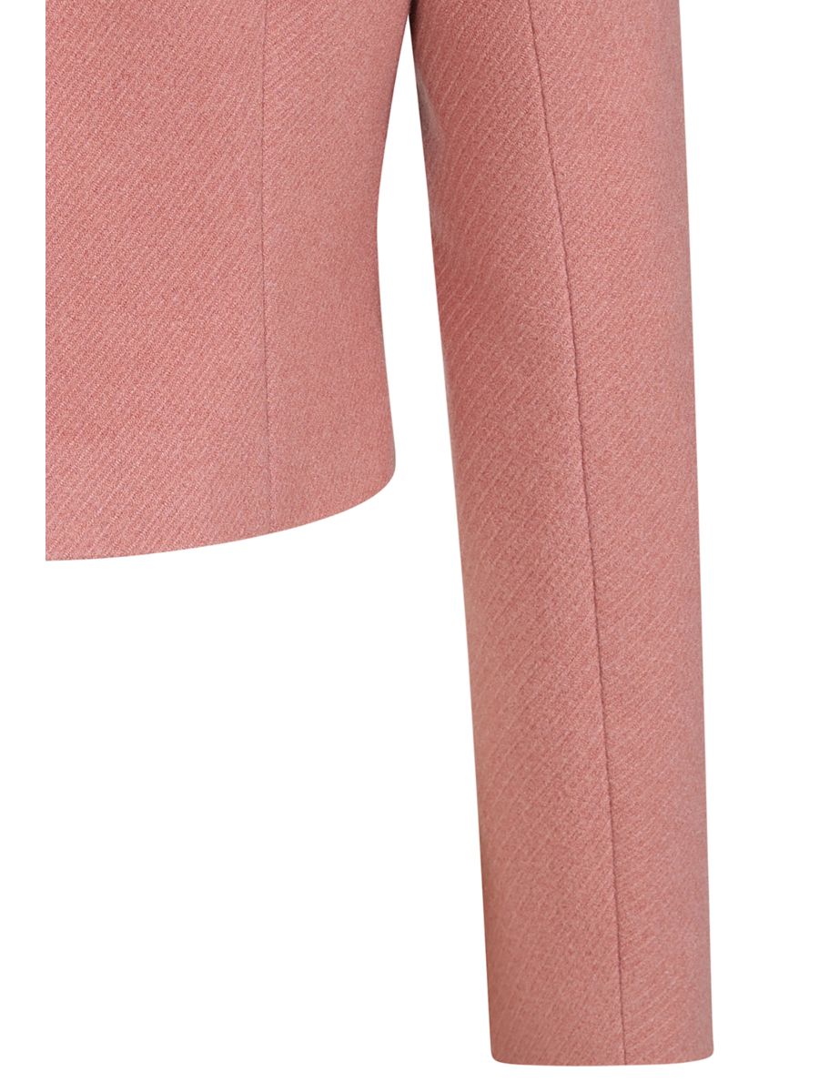 Banned Midge Bon Ton Crop Jacket - 60s Style Peter Pan Collar Jacket-Pink