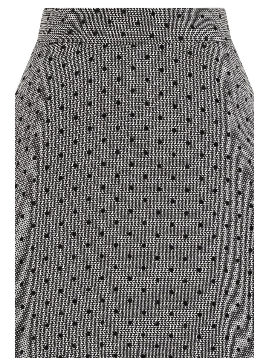 1950's Banned Retro Annie Rose spot texture swing skirt-Black/White