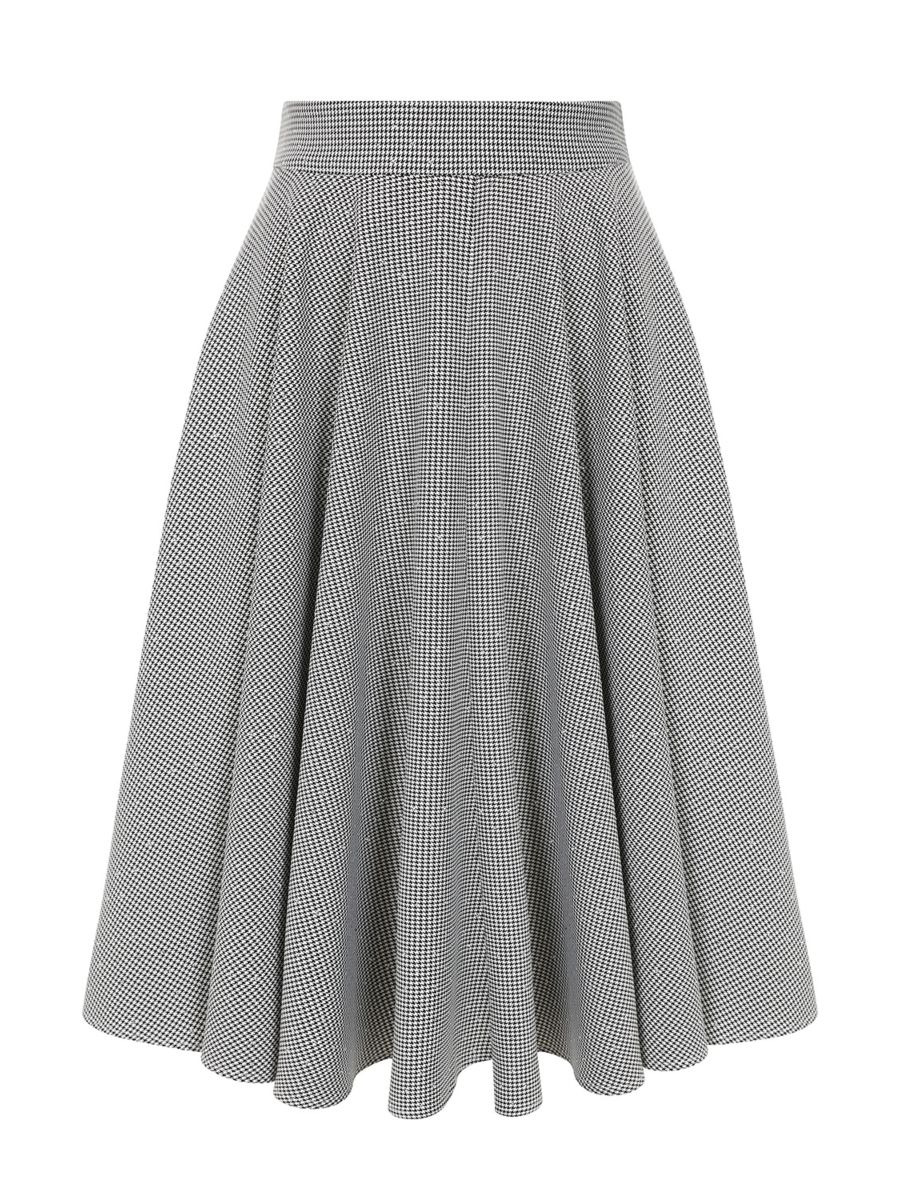 1950's Banned Retro Cary sparkle houndstooth swing skirt-Black
