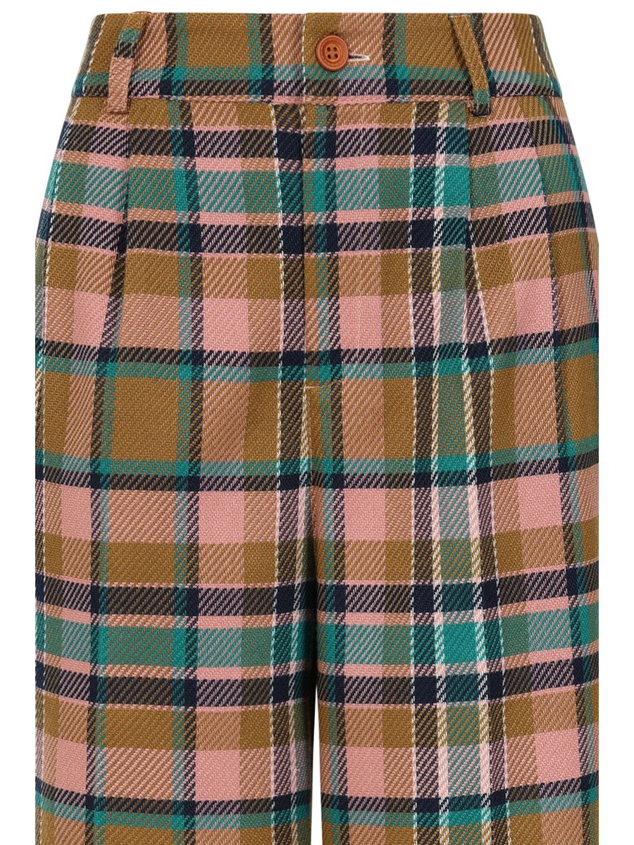 Banned Retro 1950's Style Harriet Plaid Trouser-Blush
