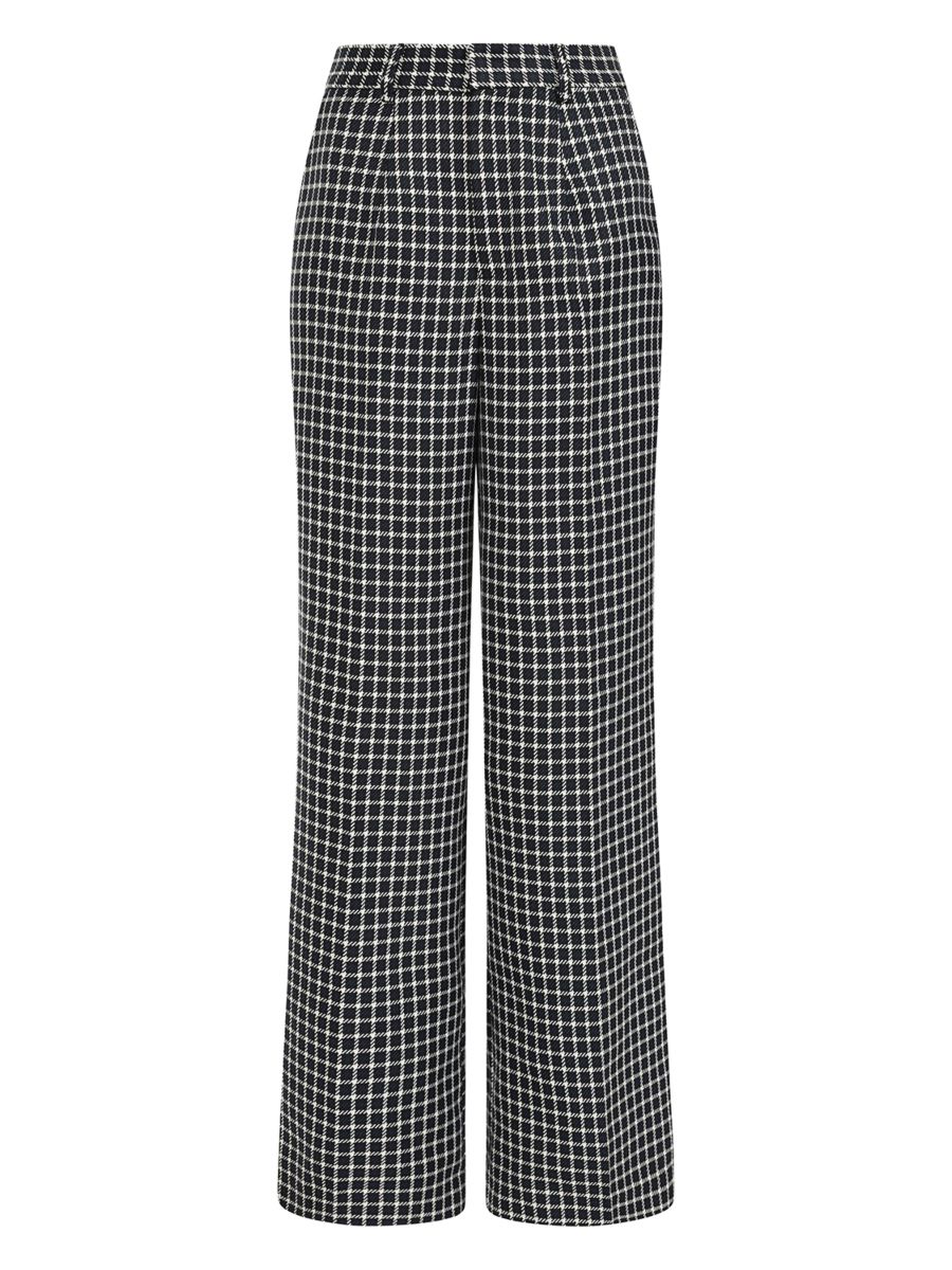 Banned Retro 1950's Style May check Navy Trouser-Navy