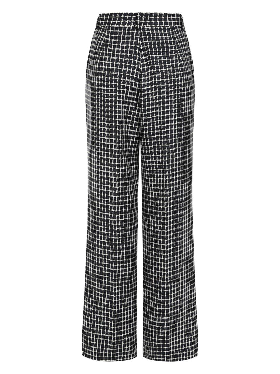 Banned Retro 1950's Style May check Navy Trouser-Navy