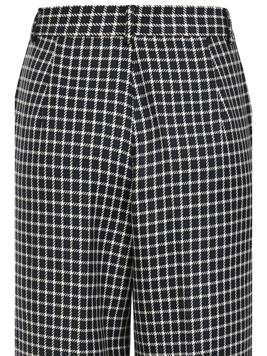 Banned Retro 1950's Style May check Navy Trouser-Navy